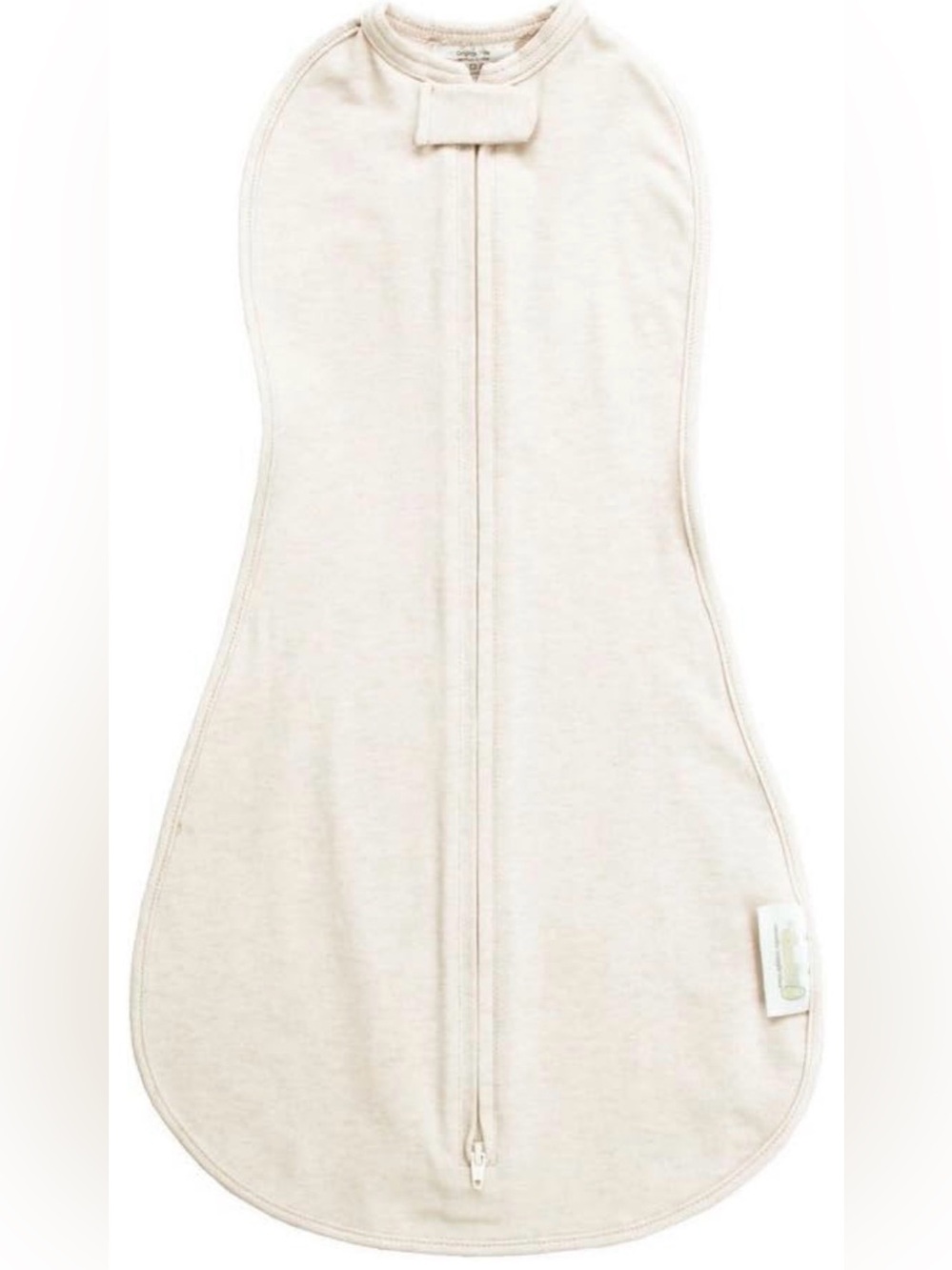 Woombie Baby Swaddle Blanket with Zipper Organic Cream, 5-13 lbs.